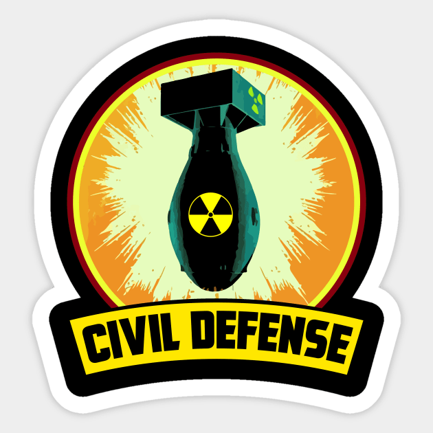 CIVIL DEFENSE Sticker by theanomalius_merch